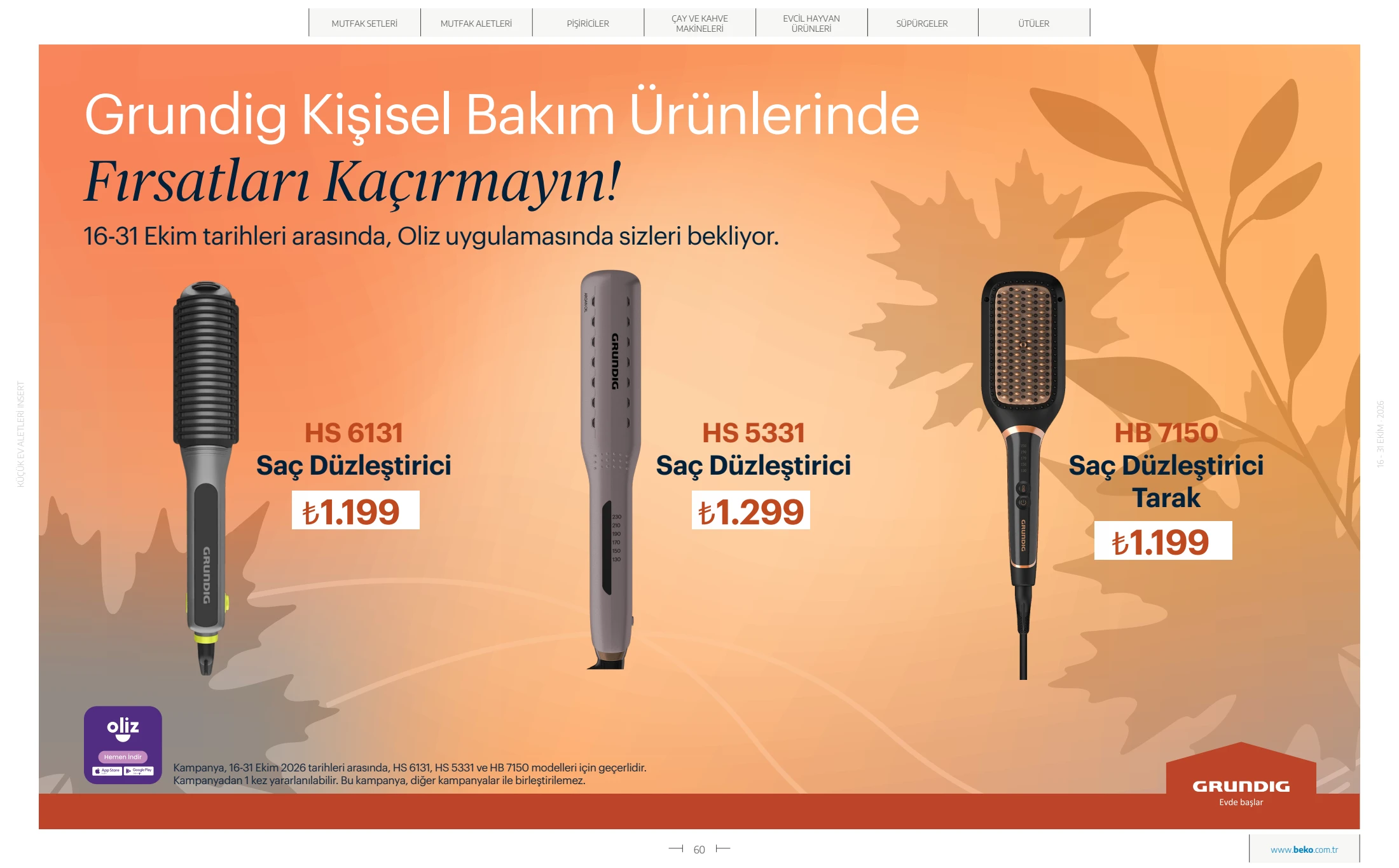 Beko Beko Küçük Ev Aletleri Kataloğu, 60. sayfa