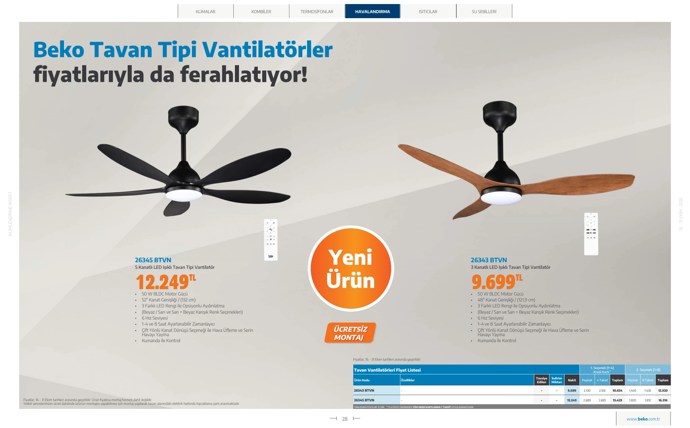 Beko Beko İklimlendirme Kataloğu, 28. sayfa