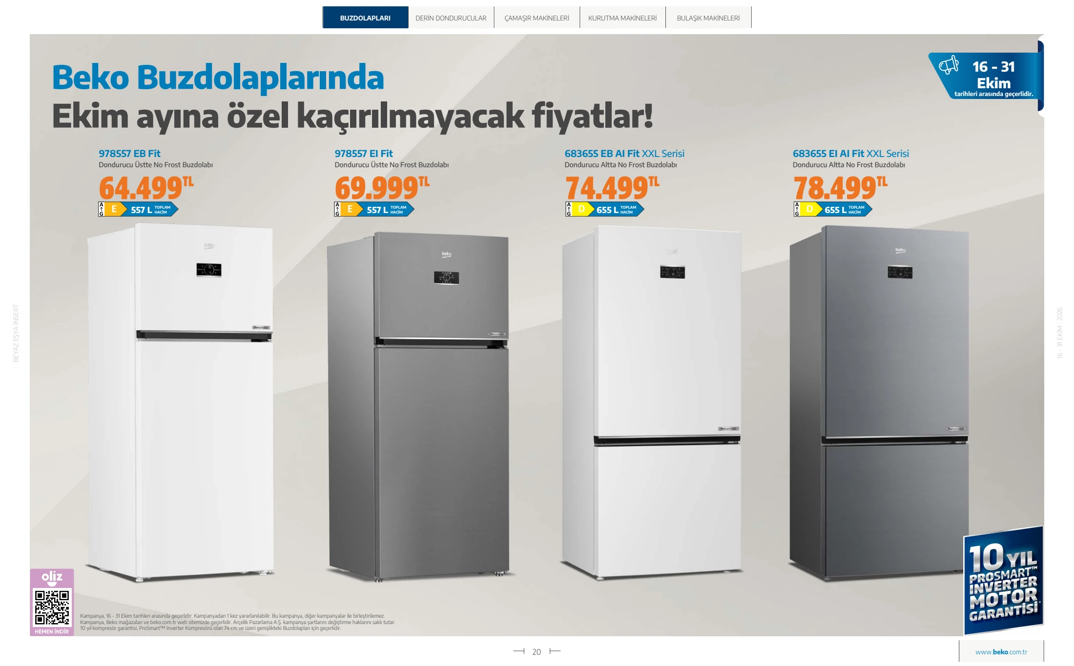 Beko Beko Beyaz Eşya Kataloğu, 20. sayfa