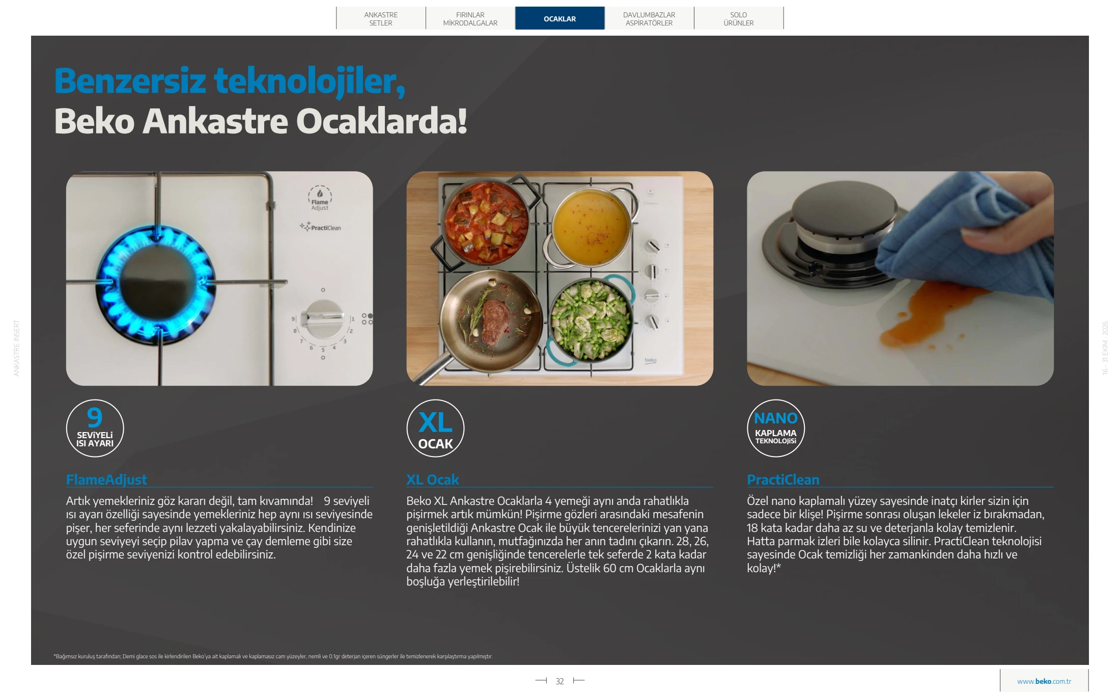 Beko Beko Pişiriciler Kataloğu, 32. sayfa