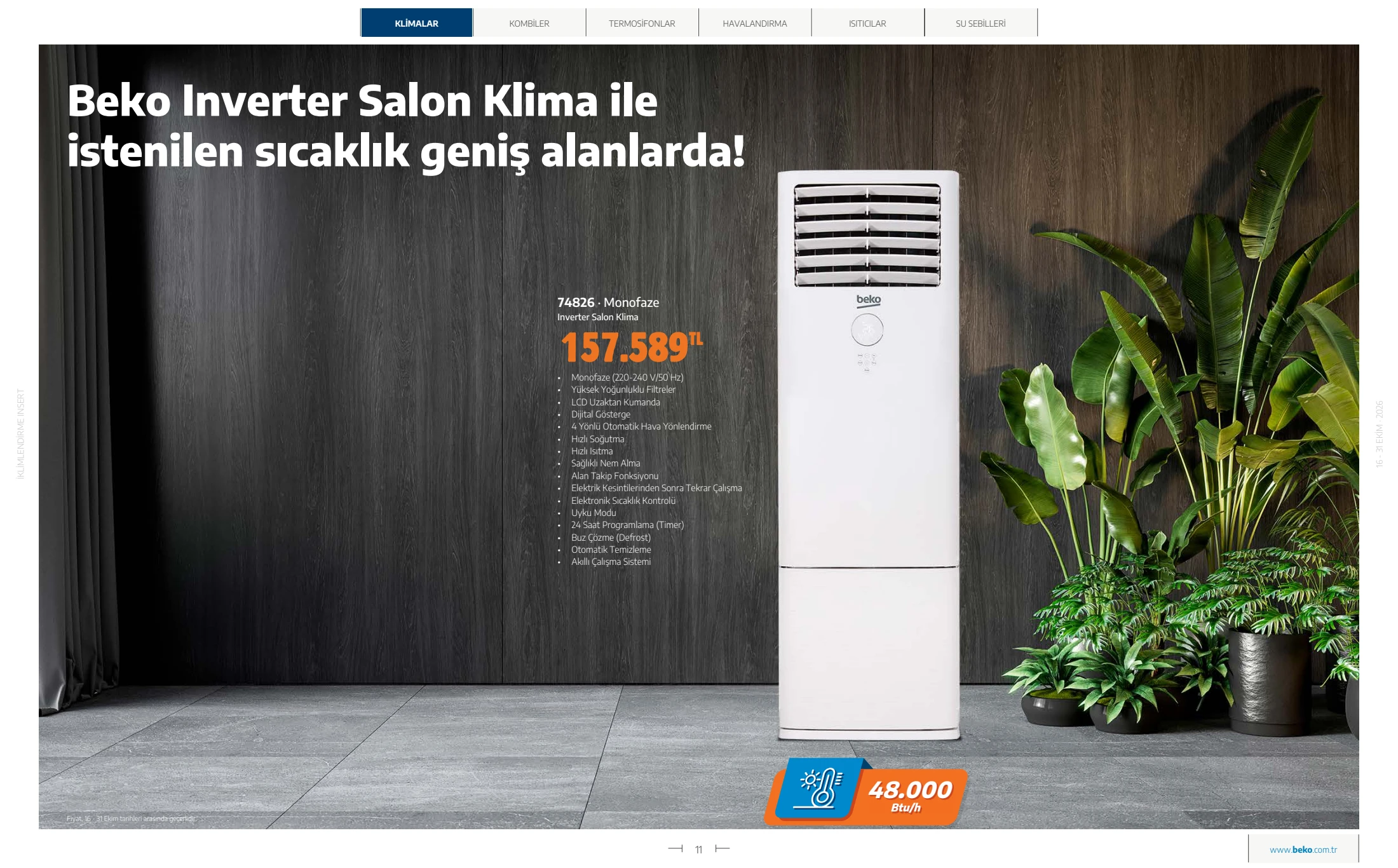 Beko Beko İklimlendirme Kataloğu, 11. sayfa