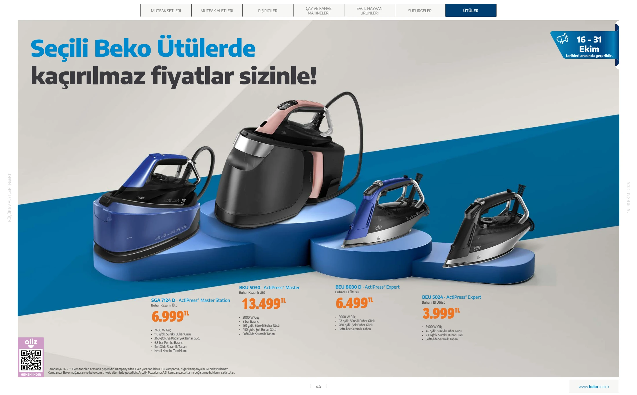 Beko Beko Küçük Ev Aletleri Kataloğu, 44. sayfa
