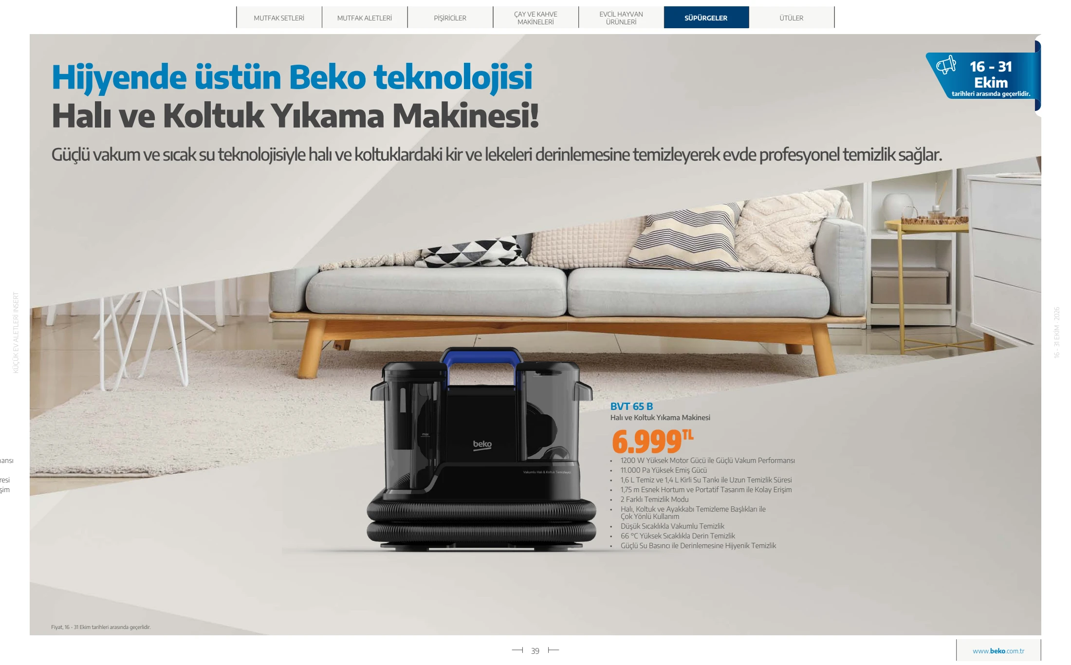 Beko Beko Küçük Ev Aletleri Kataloğu, 39. sayfa