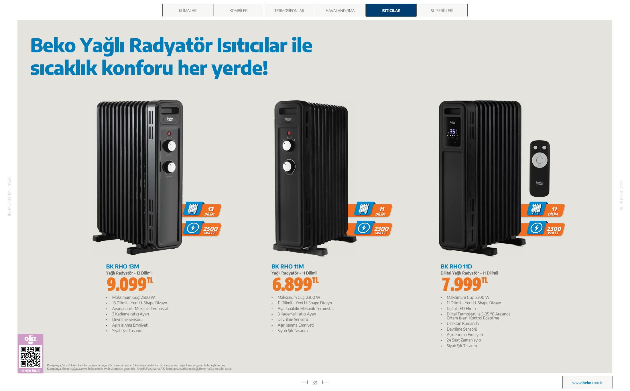 Beko Beko İklimlendirme Kataloğu, 39. sayfa