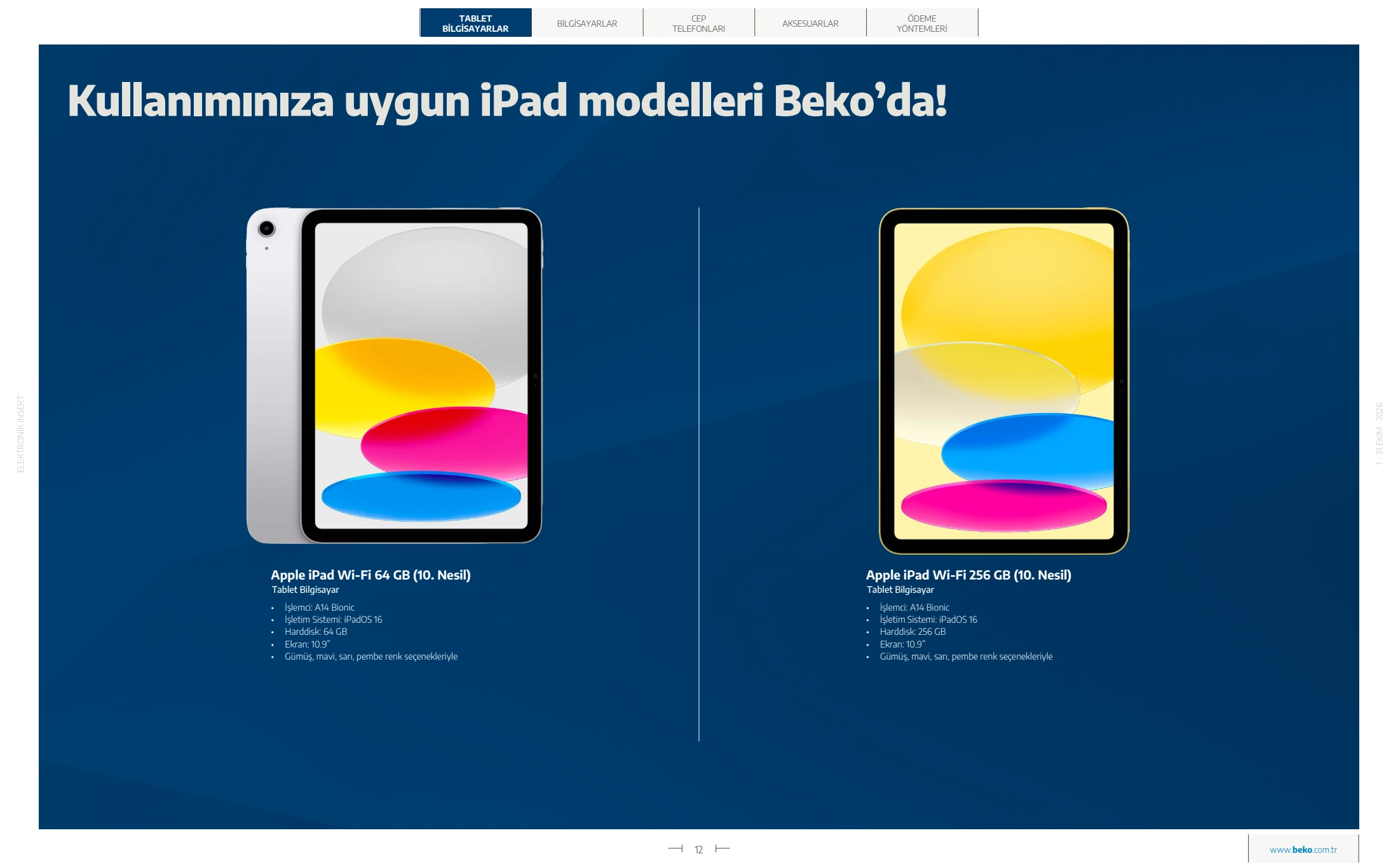 Beko Beko Elektronik Kataloğu, 12. sayfa