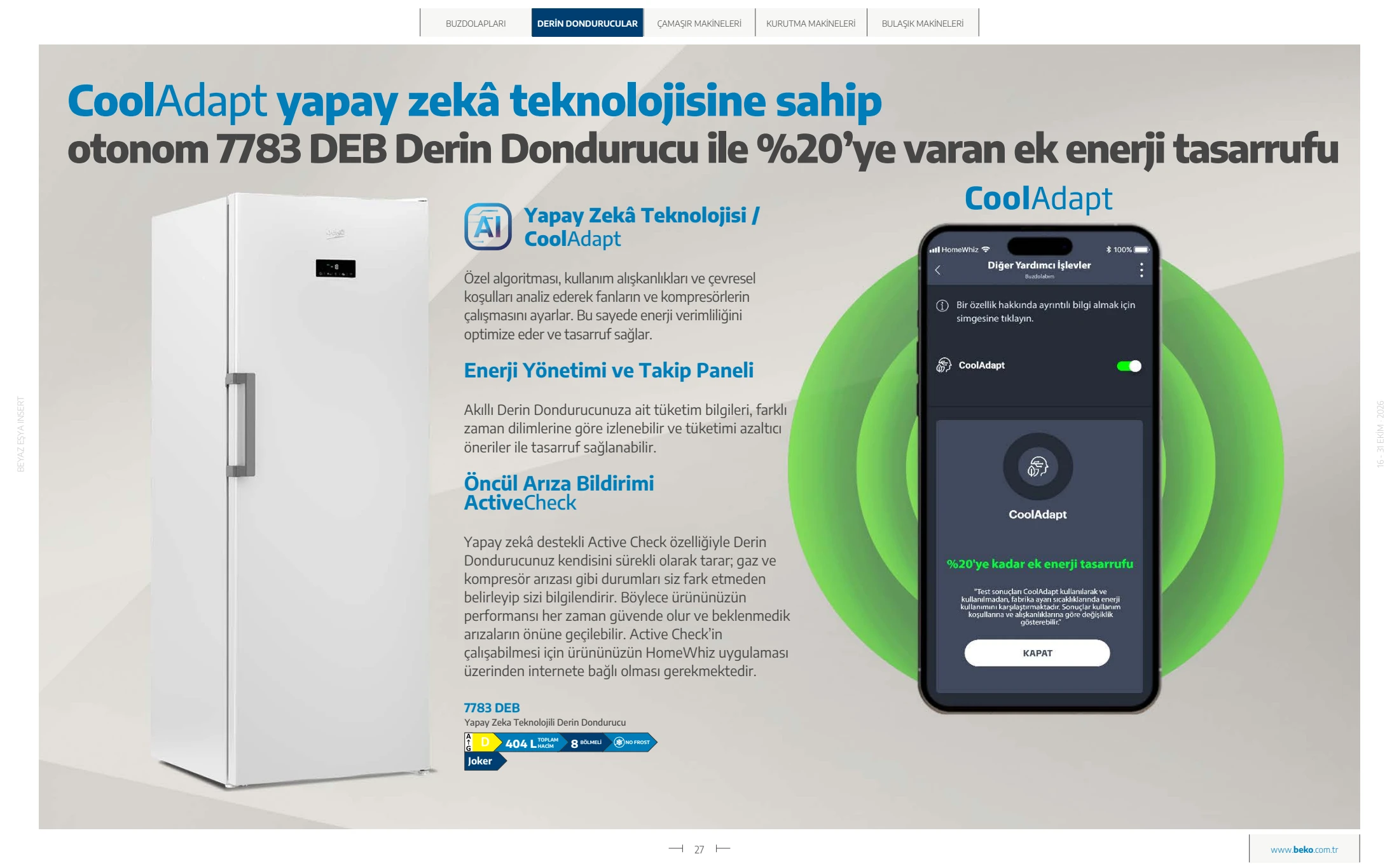 Beko Beko Beyaz Eşya Kataloğu, 27. sayfa