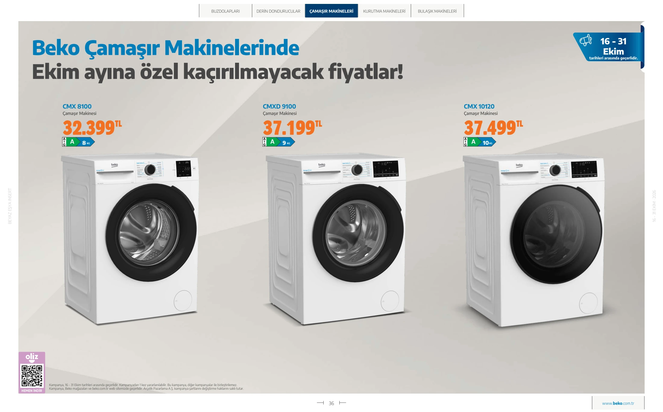 Beko Beko Beyaz Eşya Kataloğu, 36. sayfa