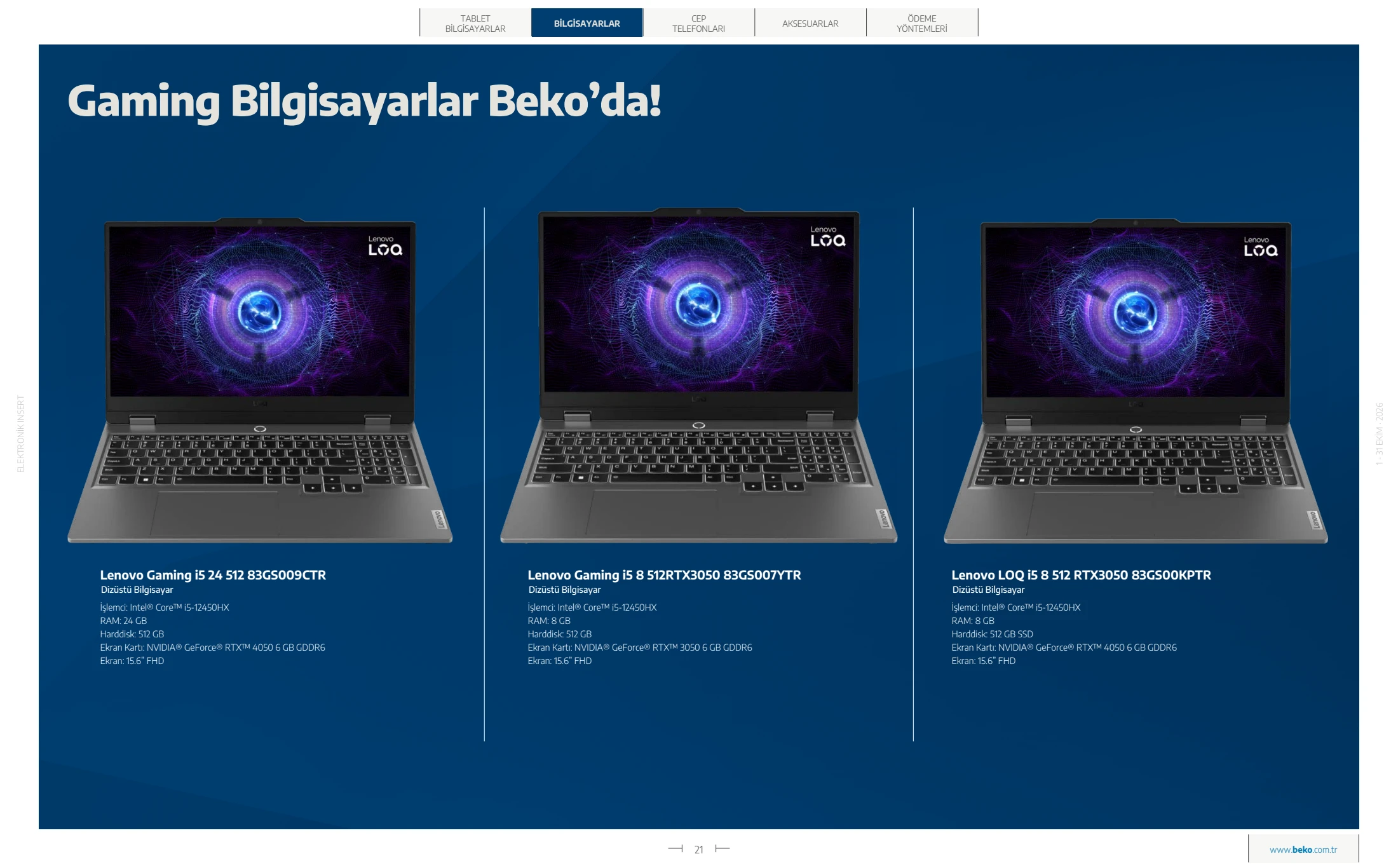 Beko Beko Elektronik Kataloğu, 21. sayfa