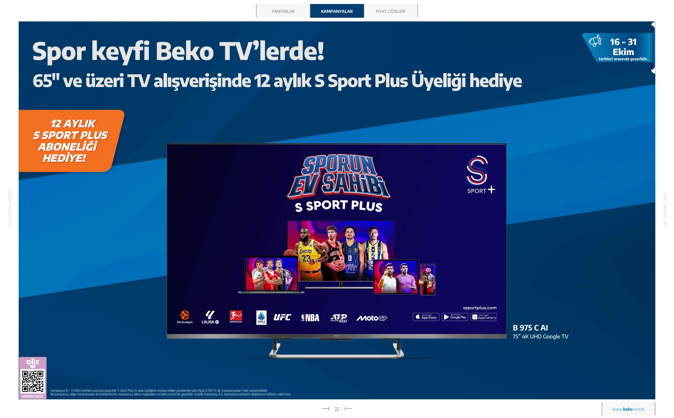 Beko Beko Televizyon Kataloğu, 22. sayfa