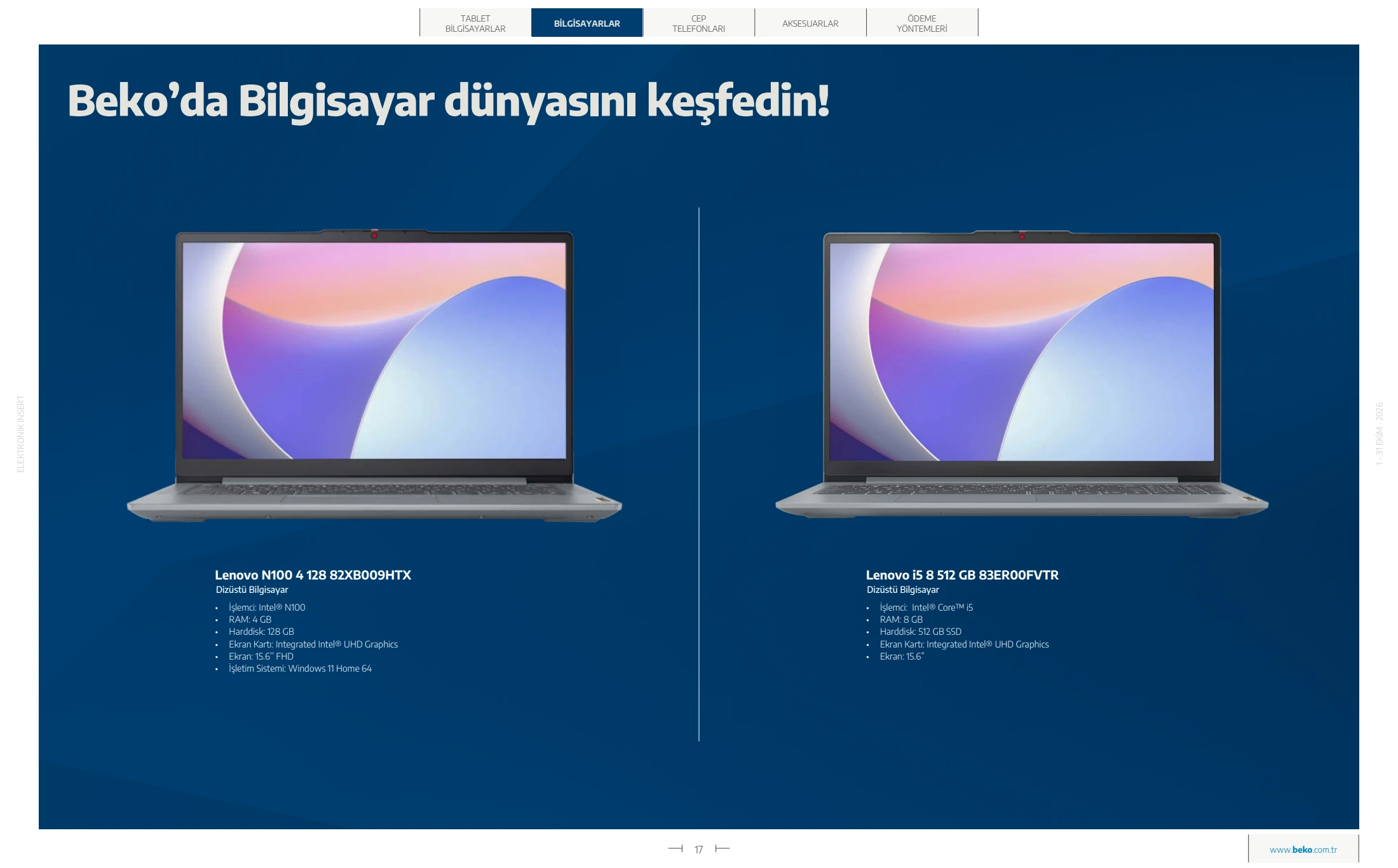 Beko Beko Elektronik Kataloğu, 17. sayfa