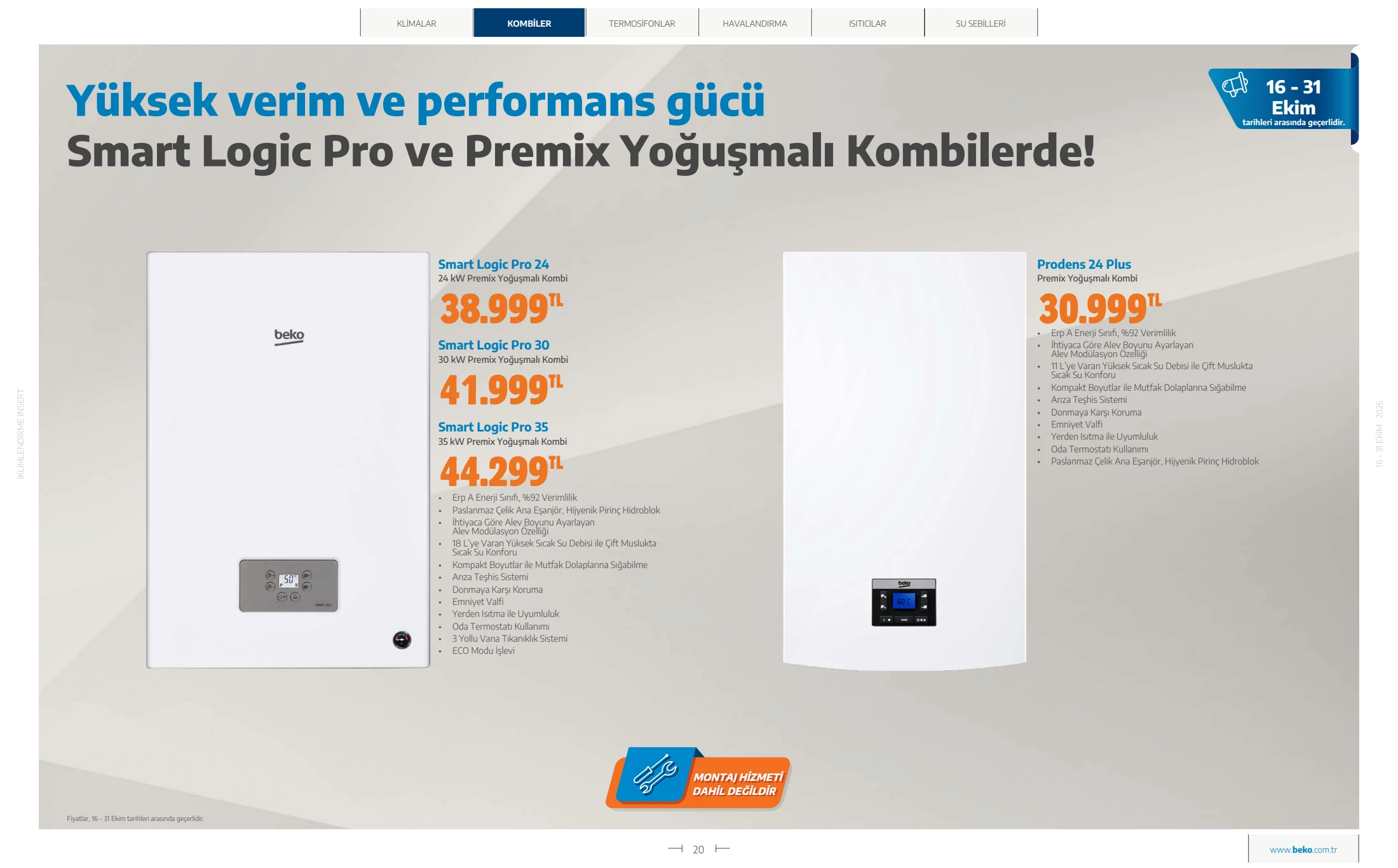 Beko Beko İklimlendirme Kataloğu, 20. sayfa