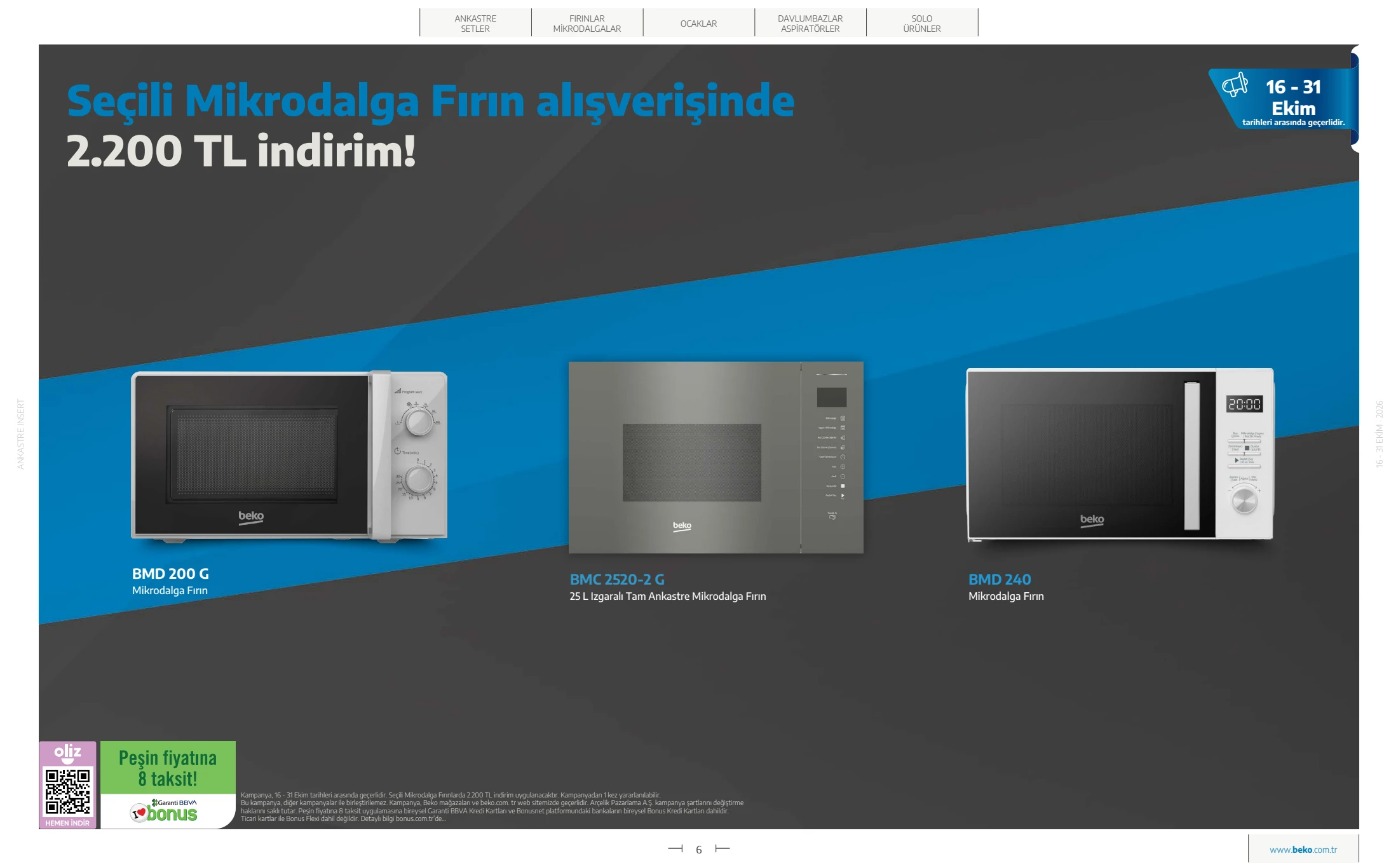 Beko Beko Pişiriciler Kataloğu, 6. sayfa