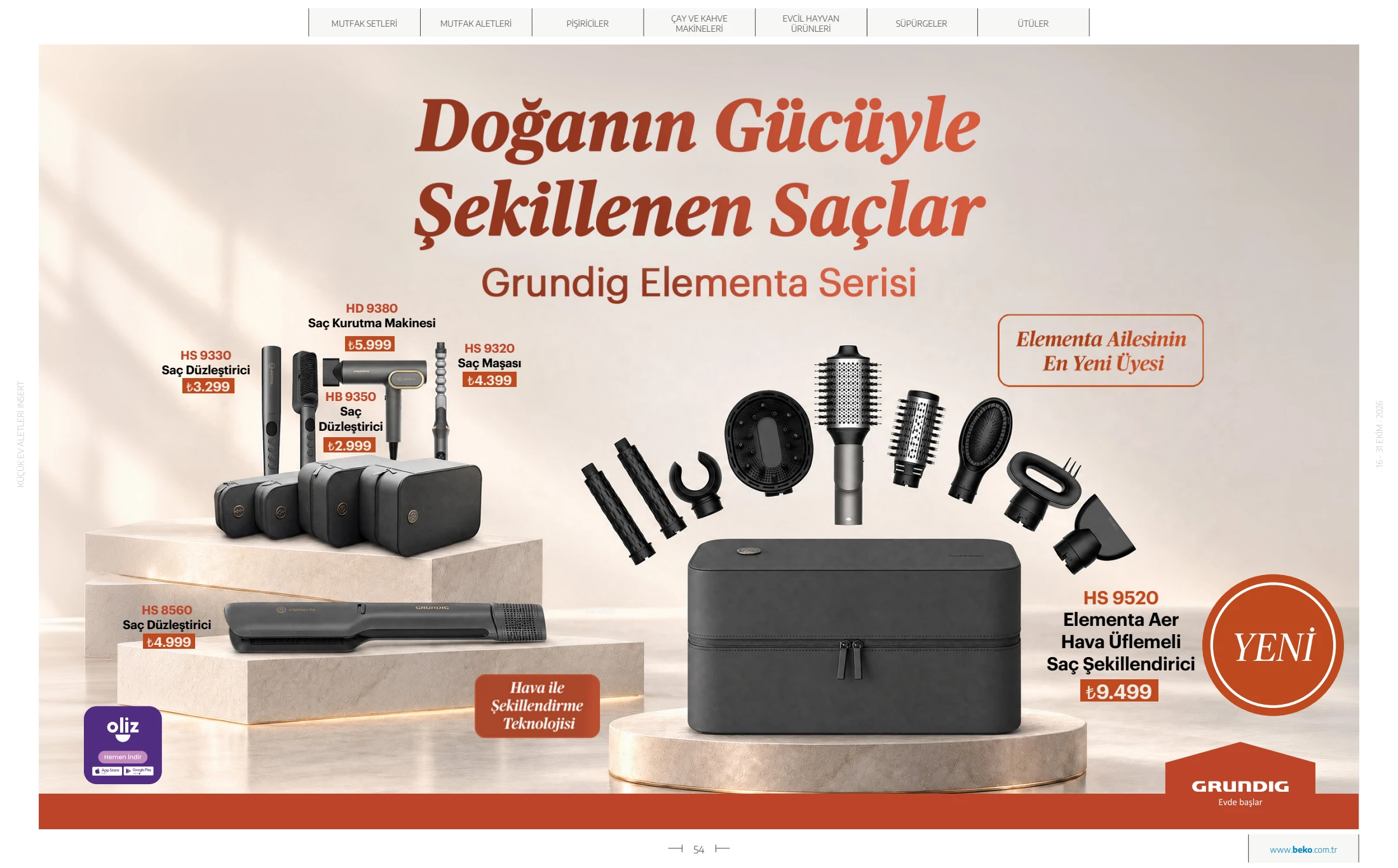 Beko Beko Küçük Ev Aletleri Kataloğu, 54. sayfa