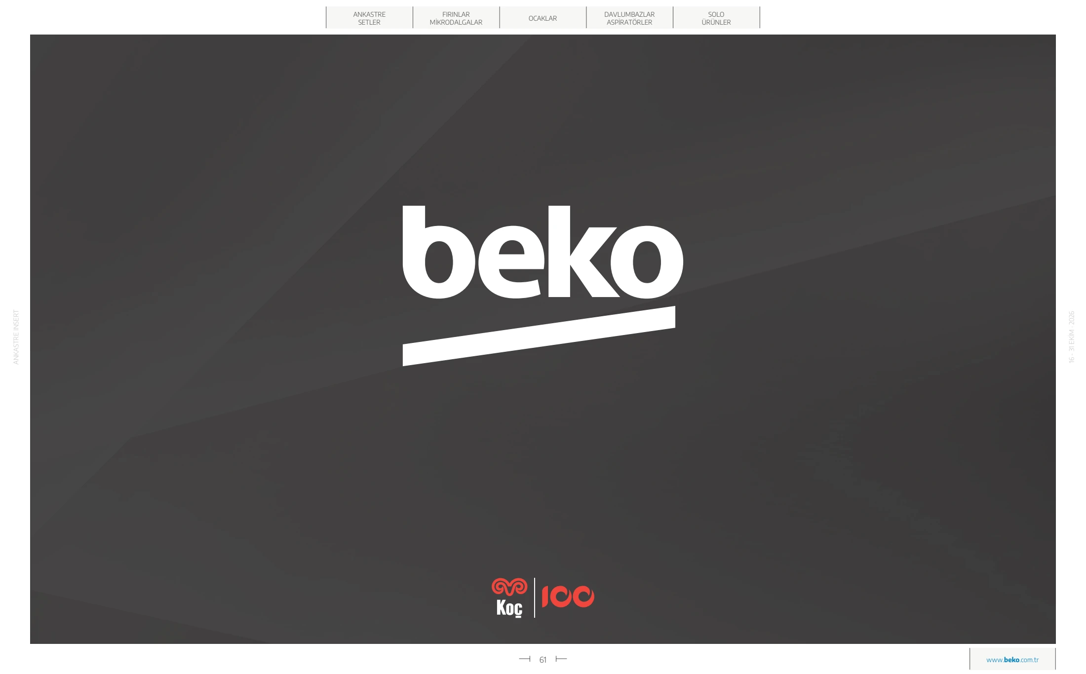 Beko Beko Pişiriciler Kataloğu, 61. sayfa