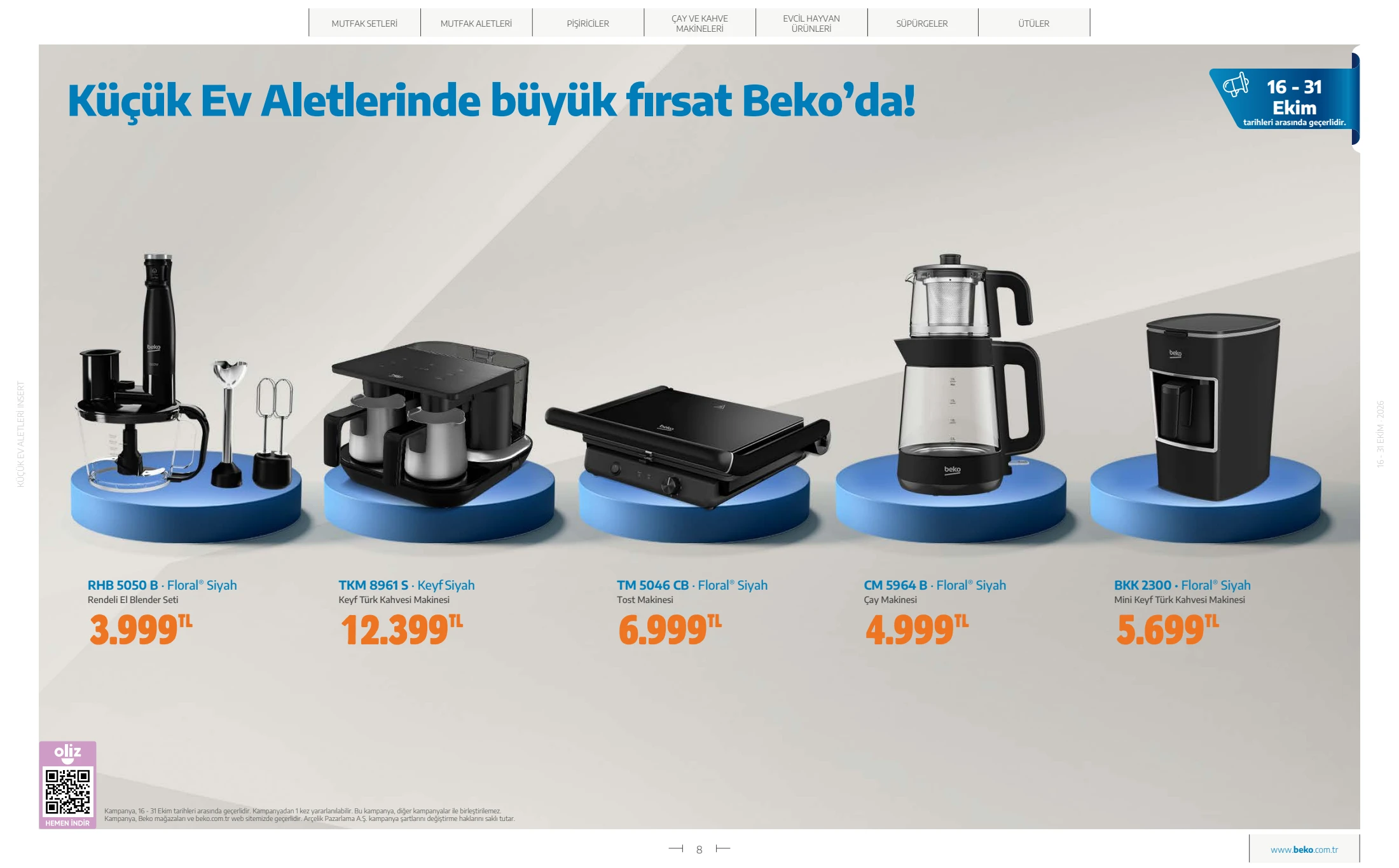 Beko Beko Küçük Ev Aletleri Kataloğu, 8. sayfa