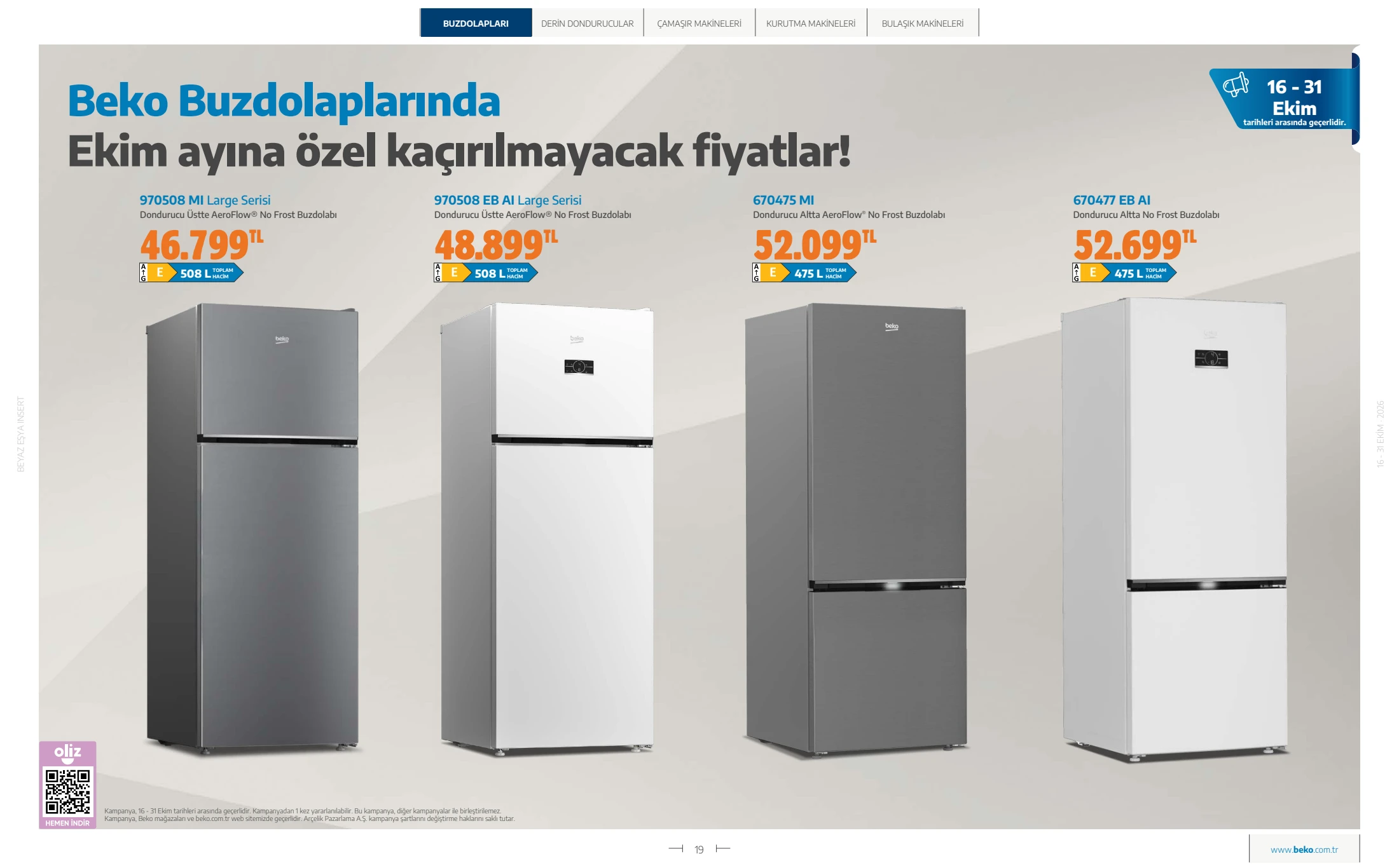 Beko Beko Beyaz Eşya Kataloğu, 19. sayfa