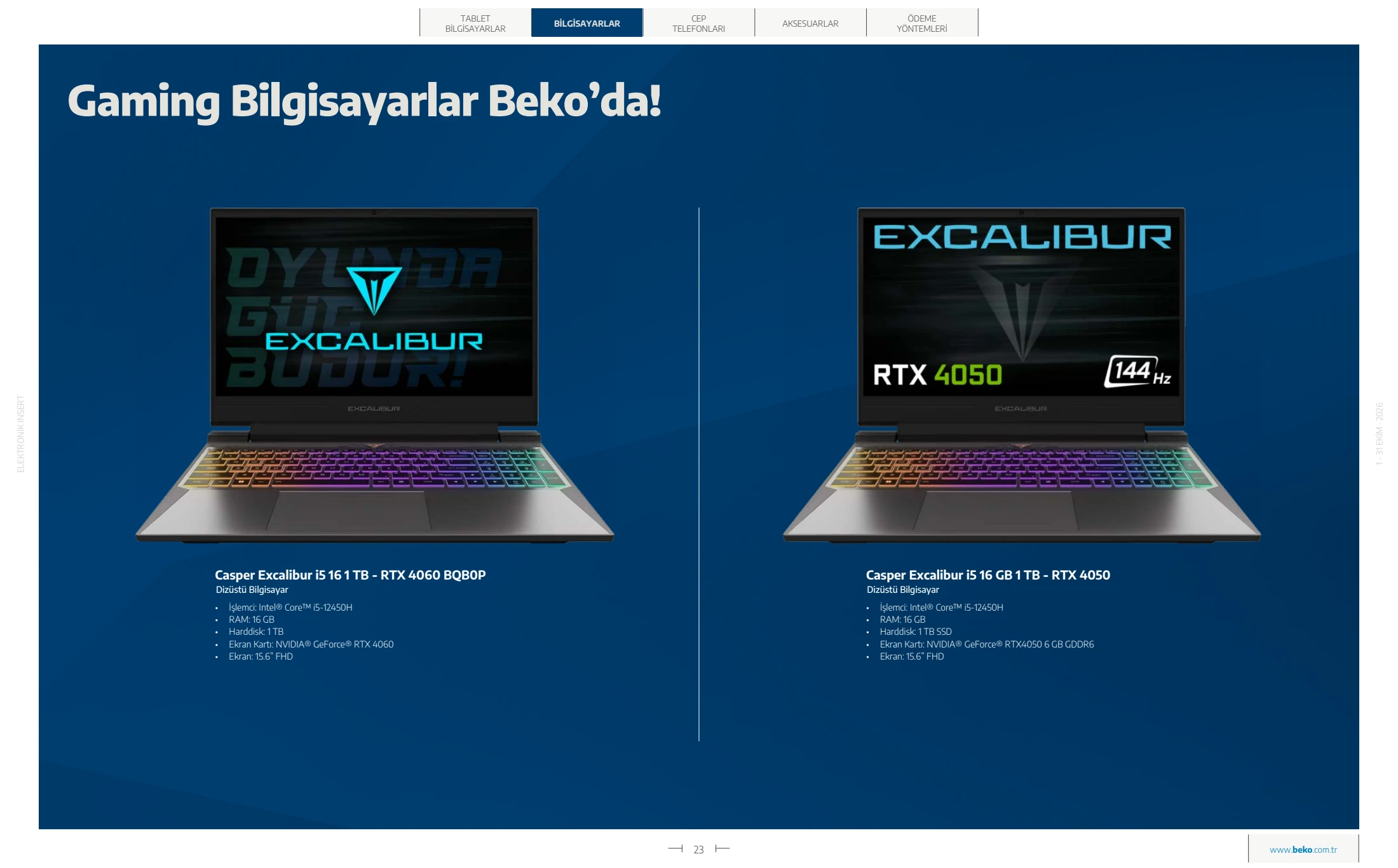 Beko Beko Elektronik Kataloğu, 23. sayfa