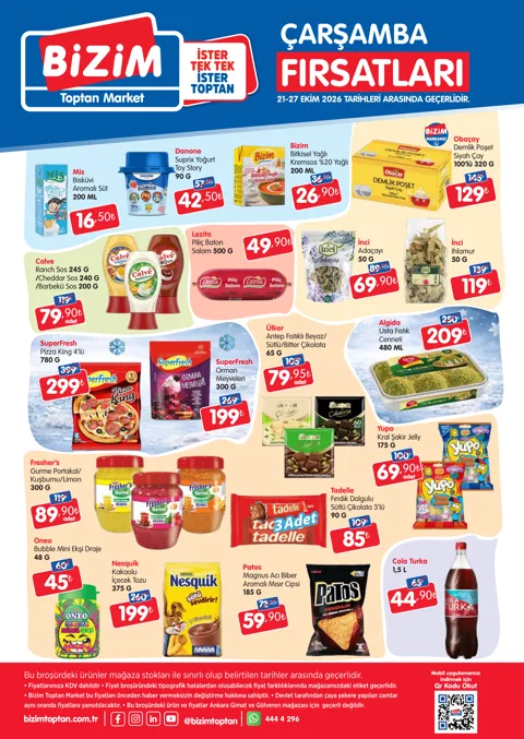 Bizim Toptan Haftalık İndirim Kataloğu broşür kapağı