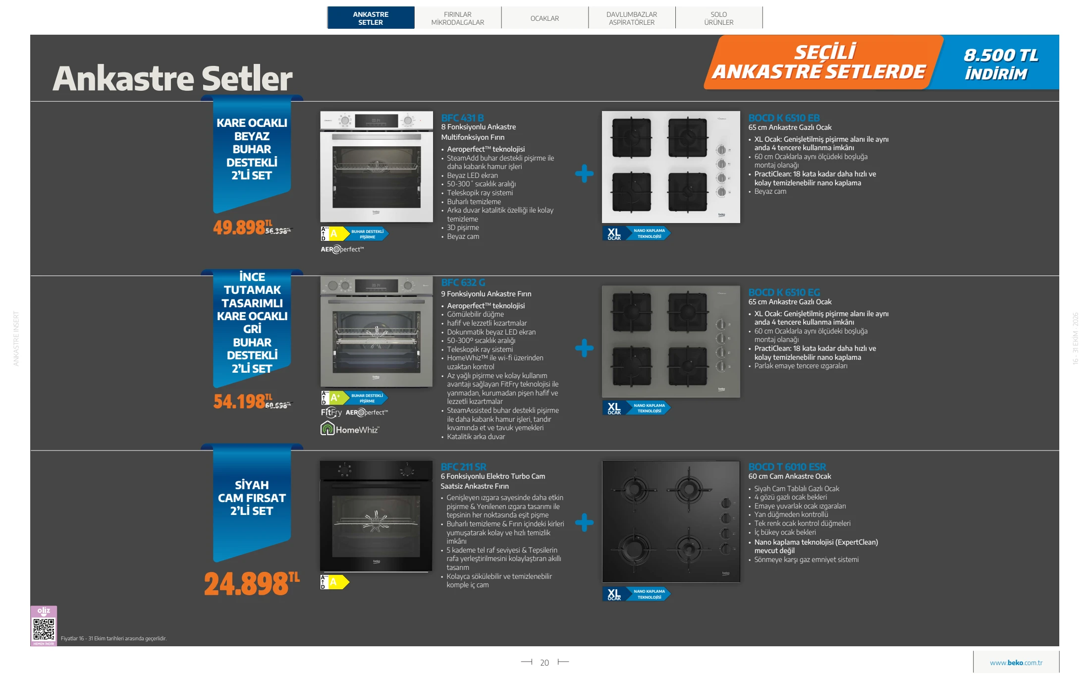 Beko Beko Pişiriciler Kataloğu, 20. sayfa