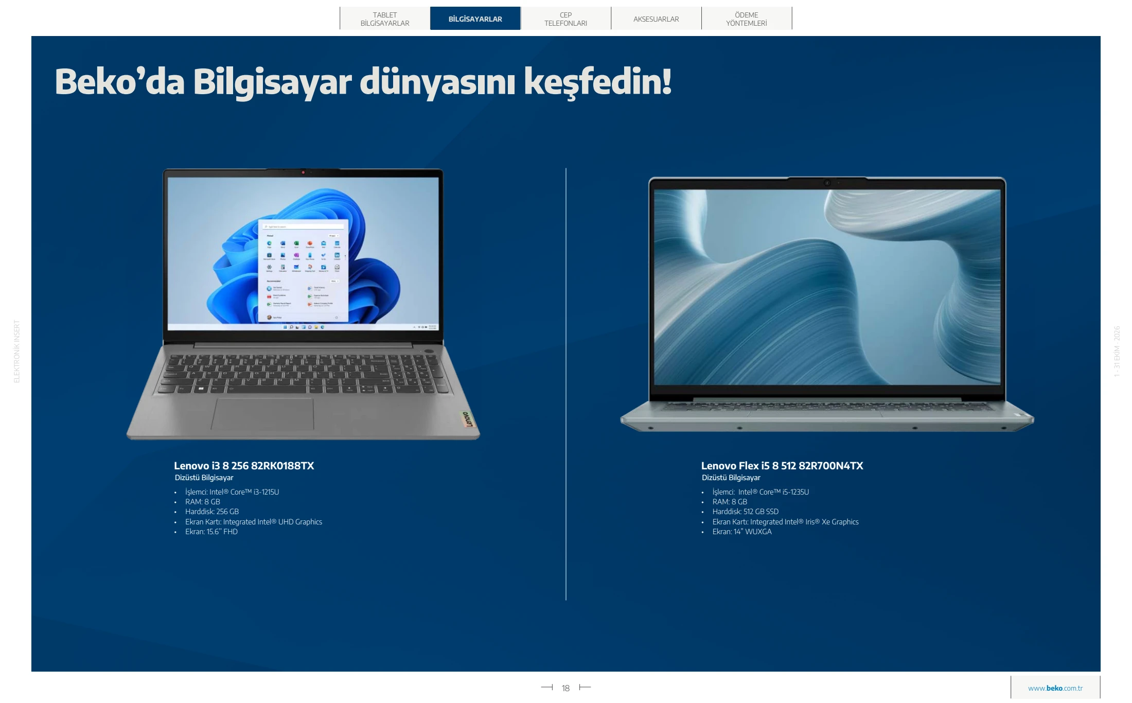 Beko Beko Elektronik Kataloğu, 18. sayfa