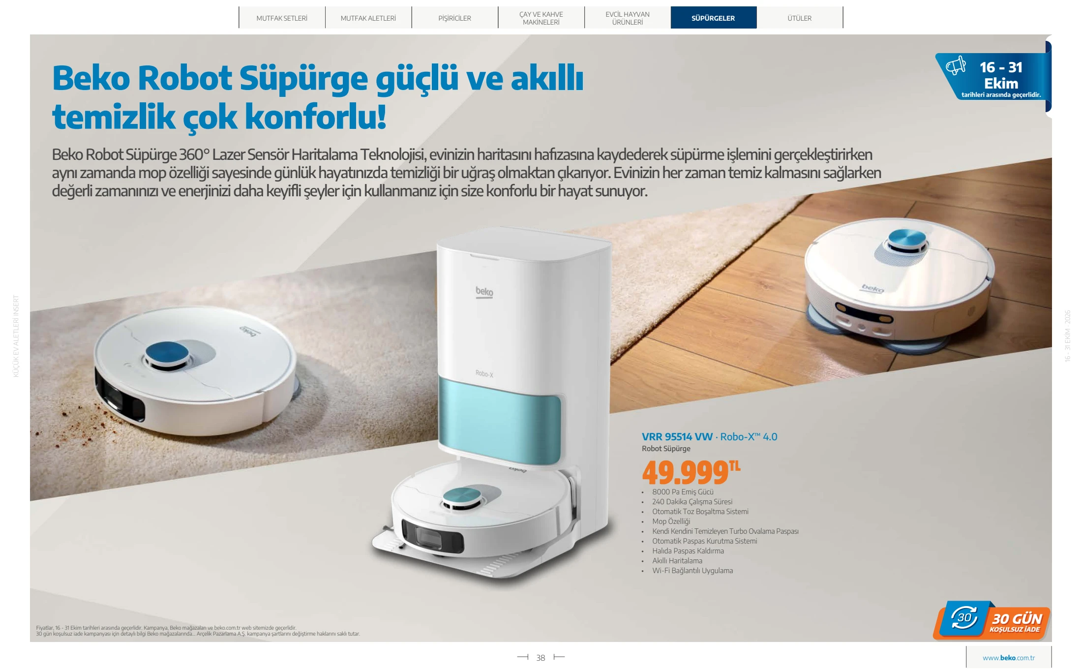 Beko Beko Küçük Ev Aletleri Kataloğu, 38. sayfa