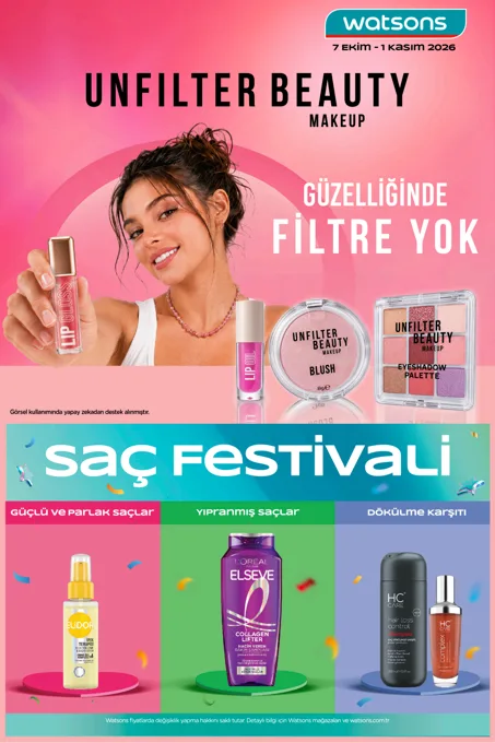 Watsons EKİM KATALOG 2026 broşür kapağı