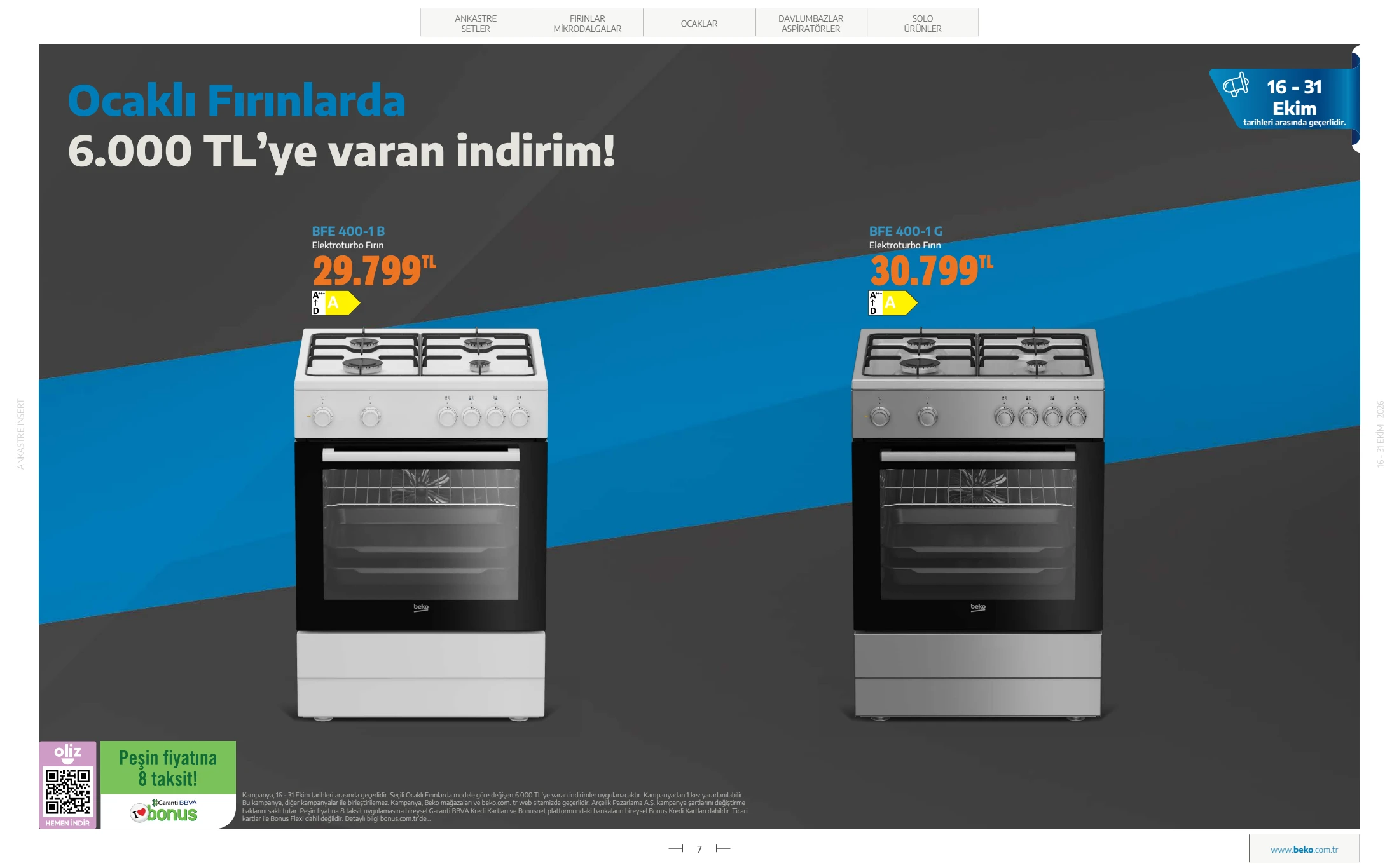 Beko Beko Pişiriciler Kataloğu, 7. sayfa