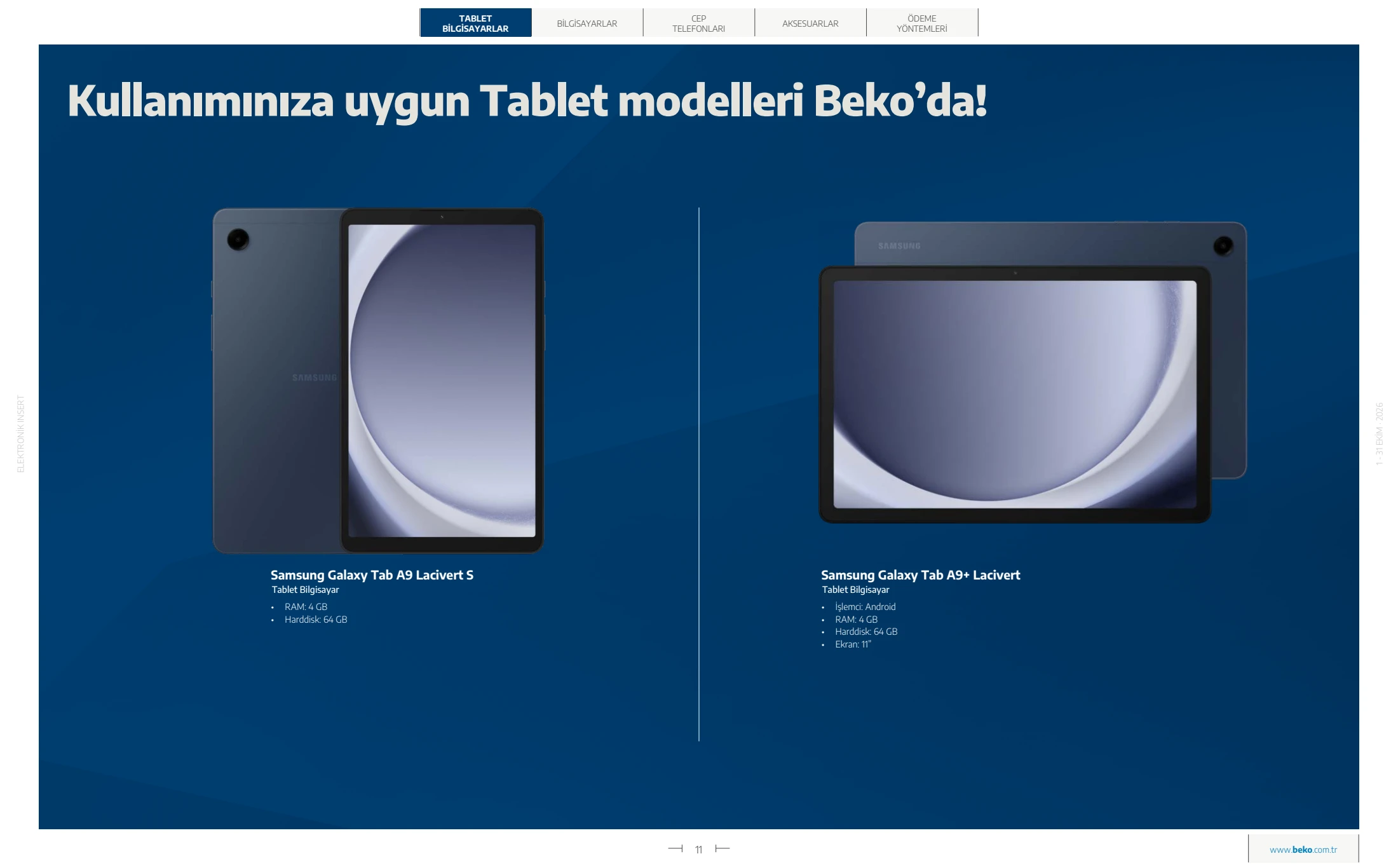 Beko Beko Elektronik Kataloğu, 11. sayfa