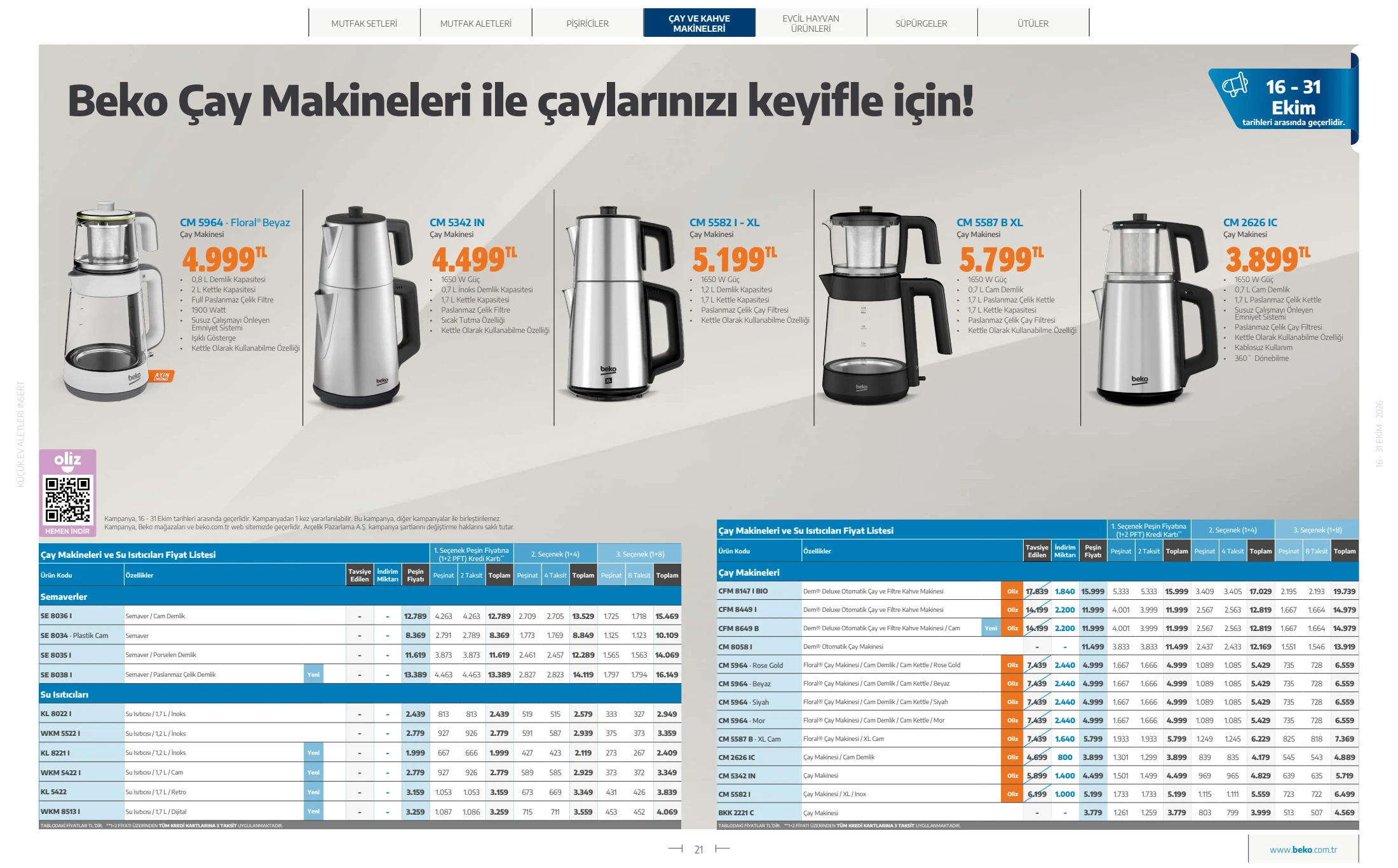 Beko Beko Küçük Ev Aletleri Kataloğu, 21. sayfa