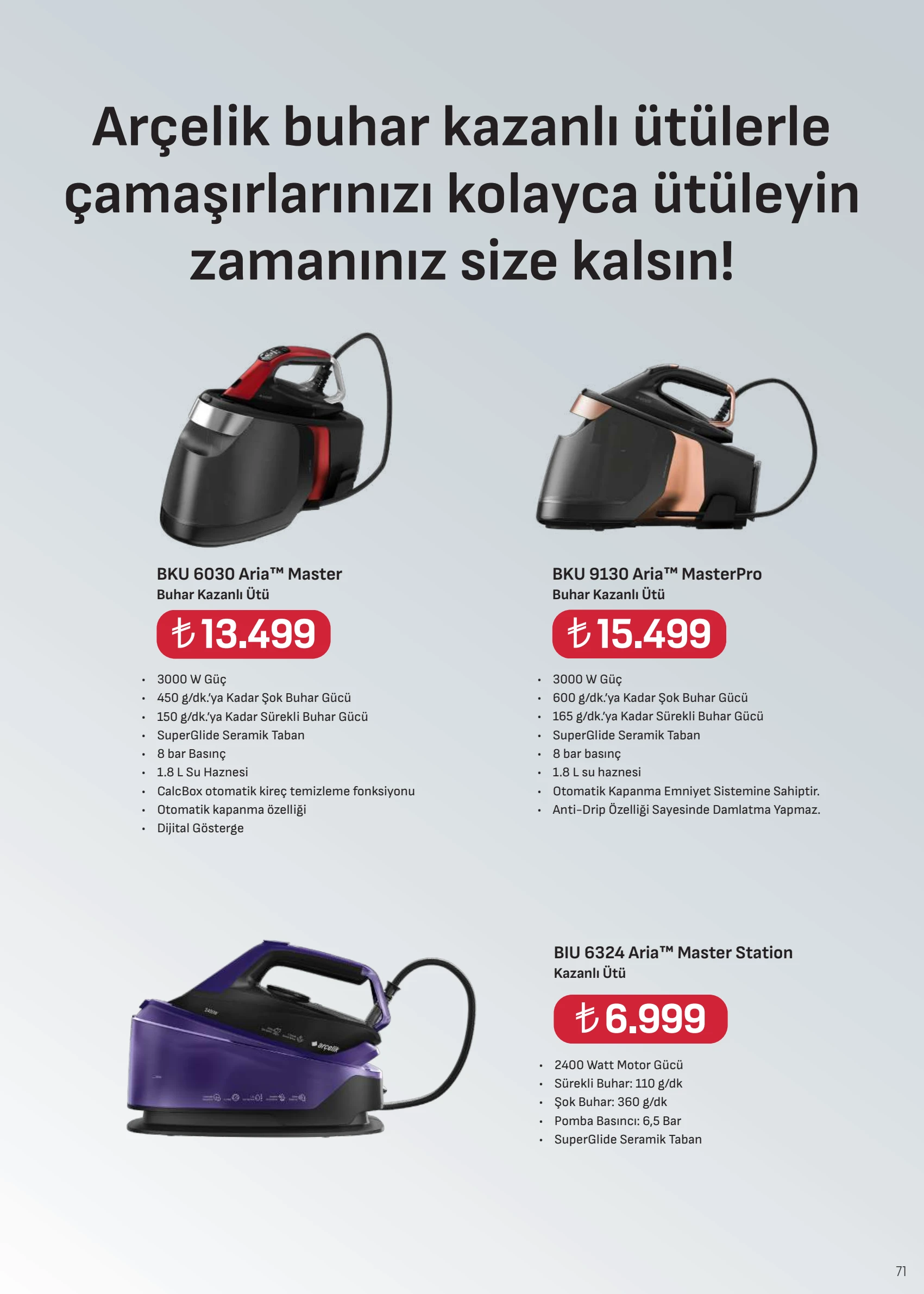 Arçelik Arçelik Genel Kataloğu, 71. sayfa