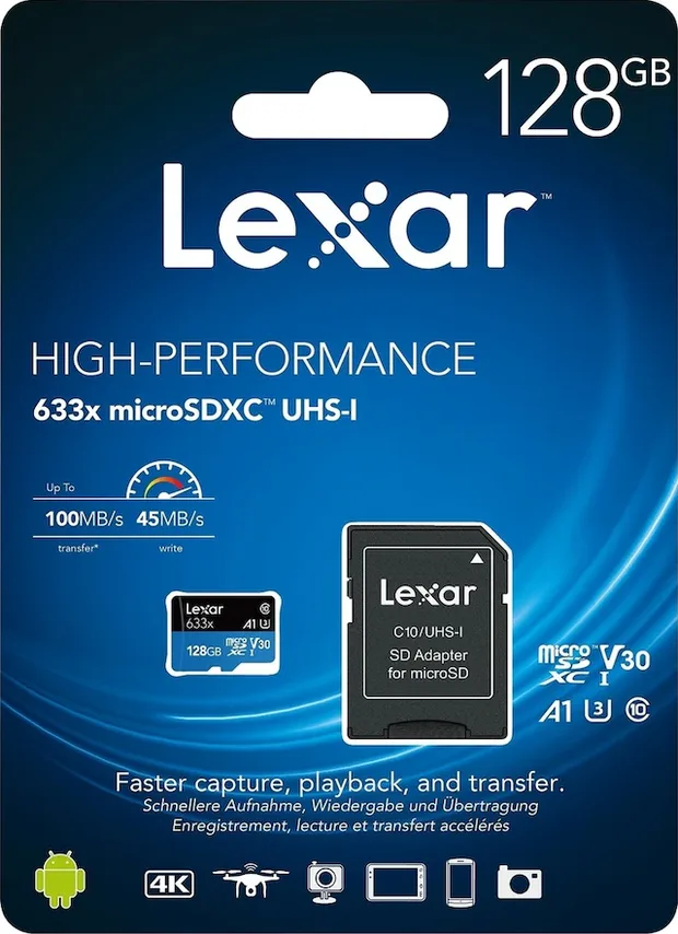 Lexar 633x 128 GB microSDXC Hafıza Kartı